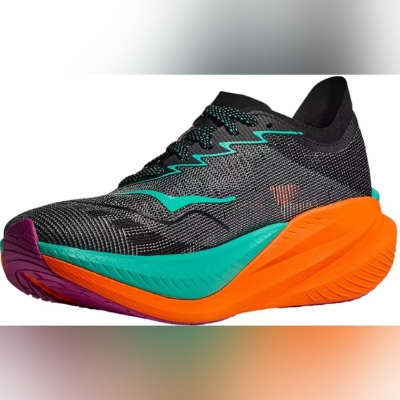 Size 9B - New Women's HOKA MACH X 2 Racing Shoes Black/Aqua - Picture 3 of 15